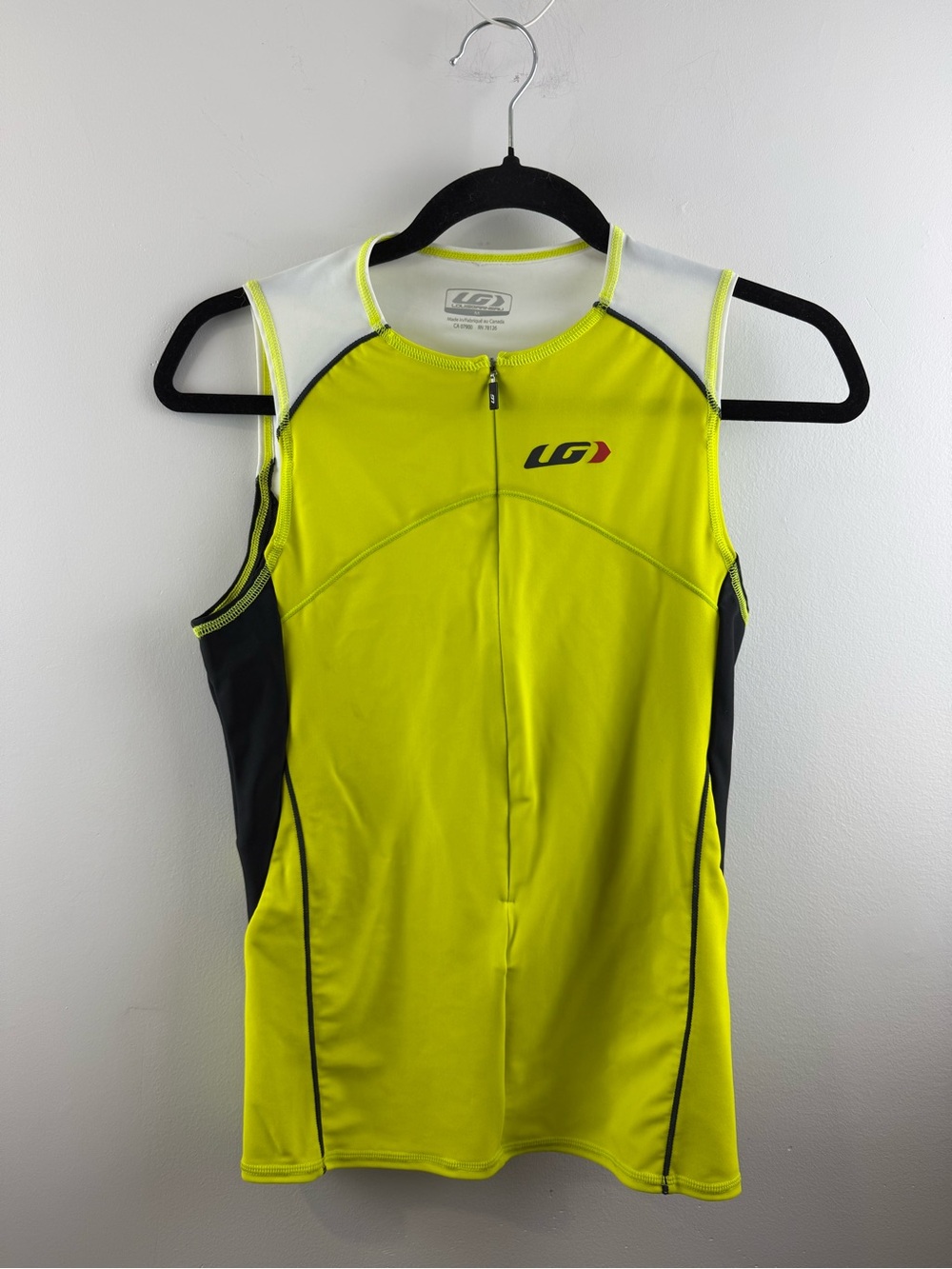 Louis Garneau Womens Sleeveless Tri Top Jersey Hi-Vis Yellow Size M Canada